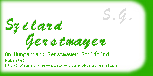 szilard gerstmayer business card